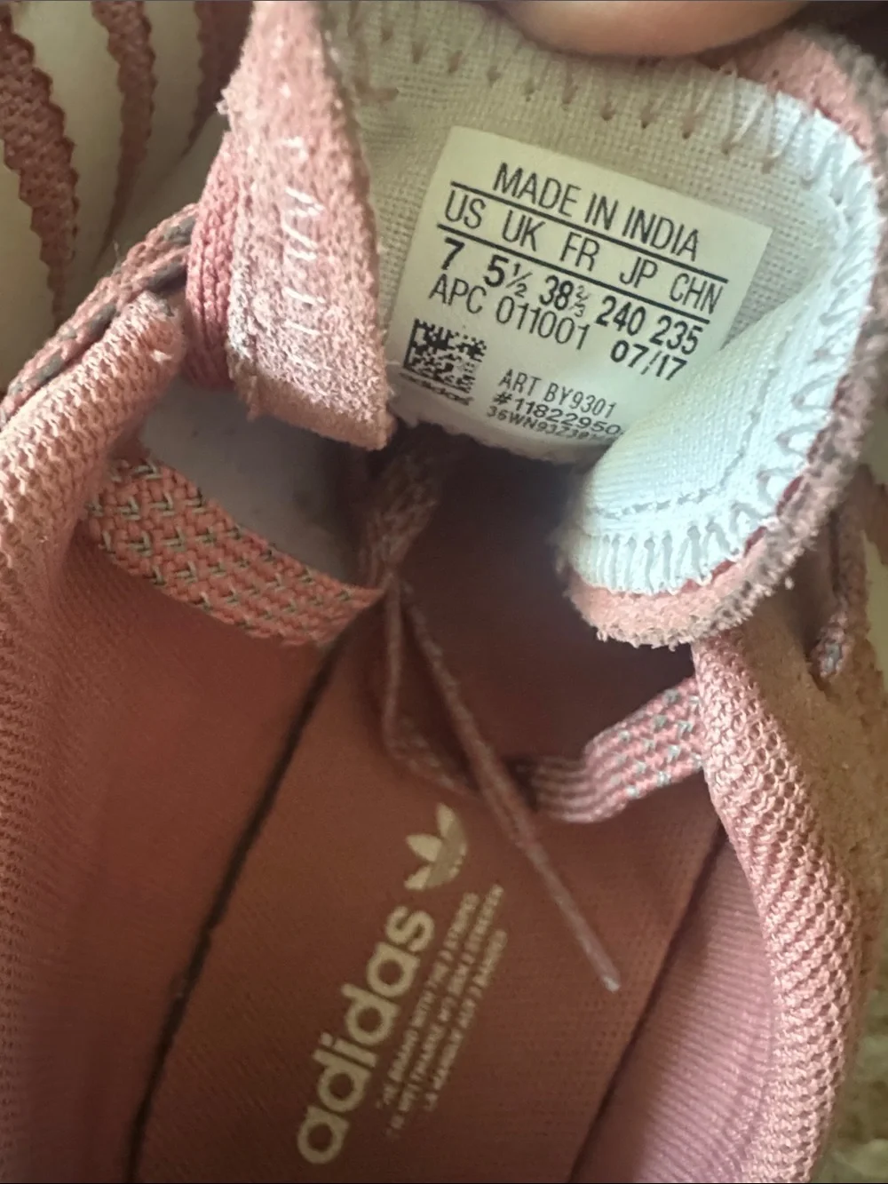 adidas Women’s Dusty Pink and Cream Retro Runner Sneakers